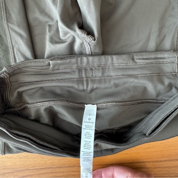 Lululemon Strength & Sweat Short *8" in Dark Olive Sz. 6 - Picture 4 of 7